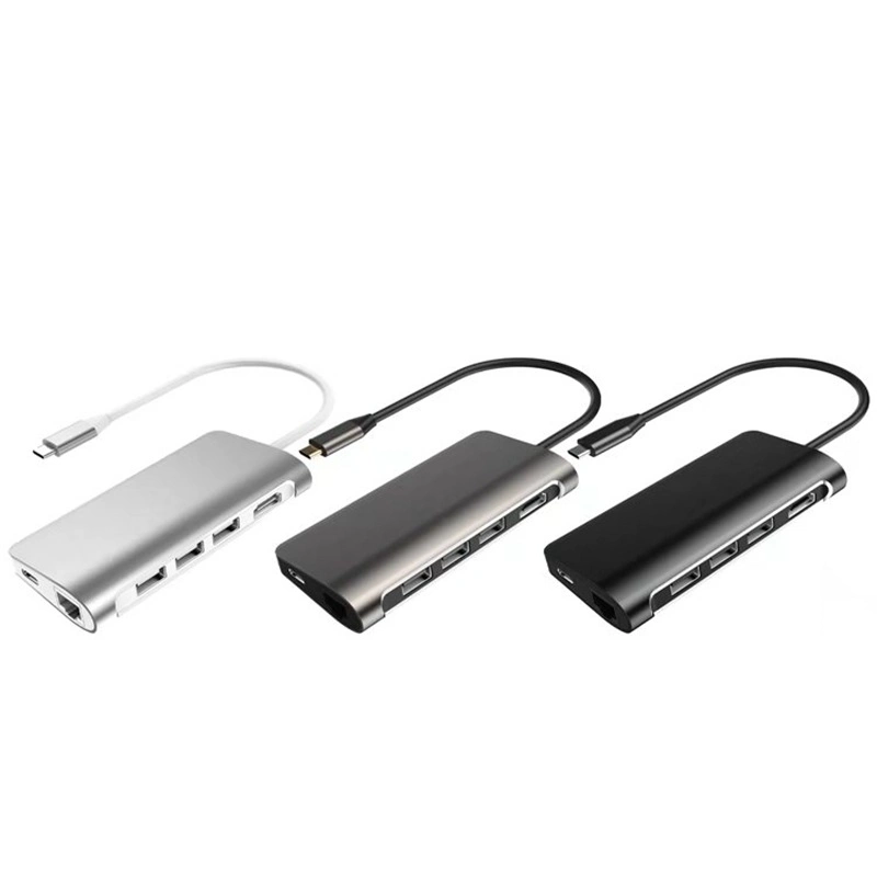 3 adaptateur multiport USB 8 en 1 concentrateur 3.1 de type C.