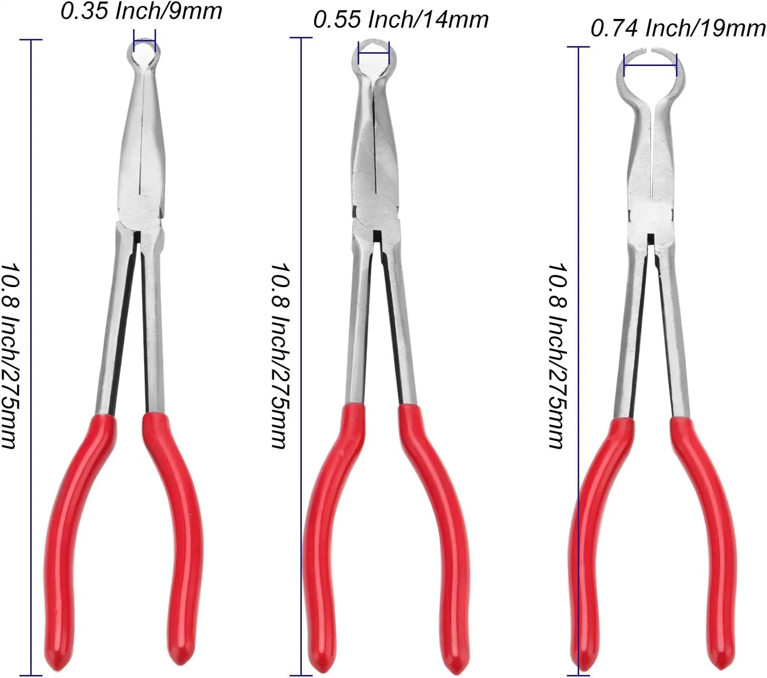 Professional Hand Tools 11 Inch Long Reach Pliers Set for Repairing Electronic Device