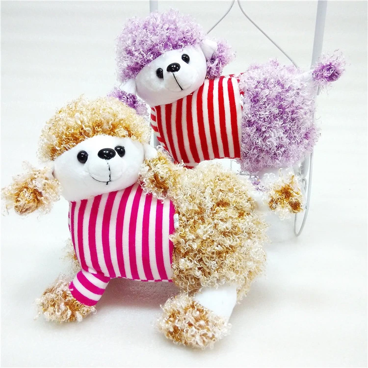 Custom charmant jouet en peluche doux chien en peluche avec des vêtements