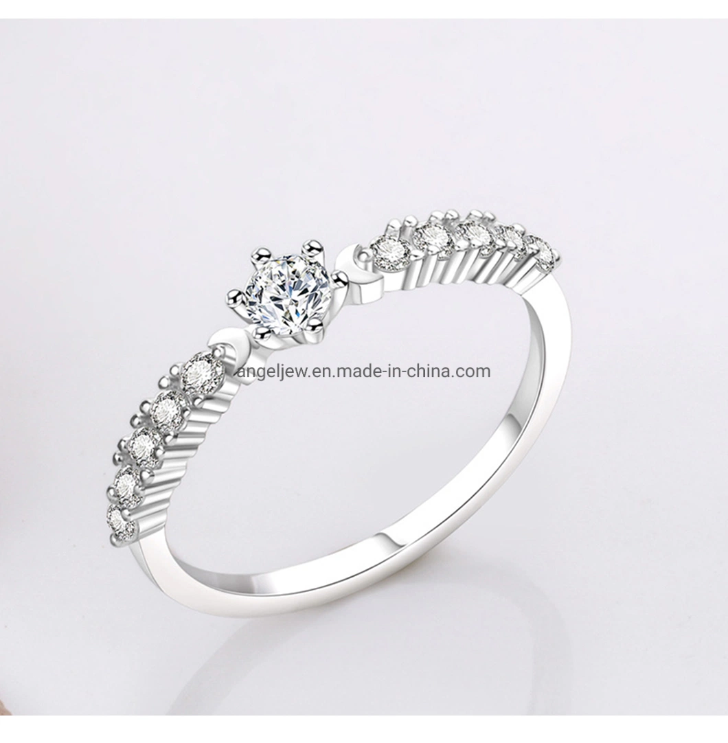 Wholesale/Supplier Fashion 925 Silver Fine Jewelry Finger 6A CZ Women Ring