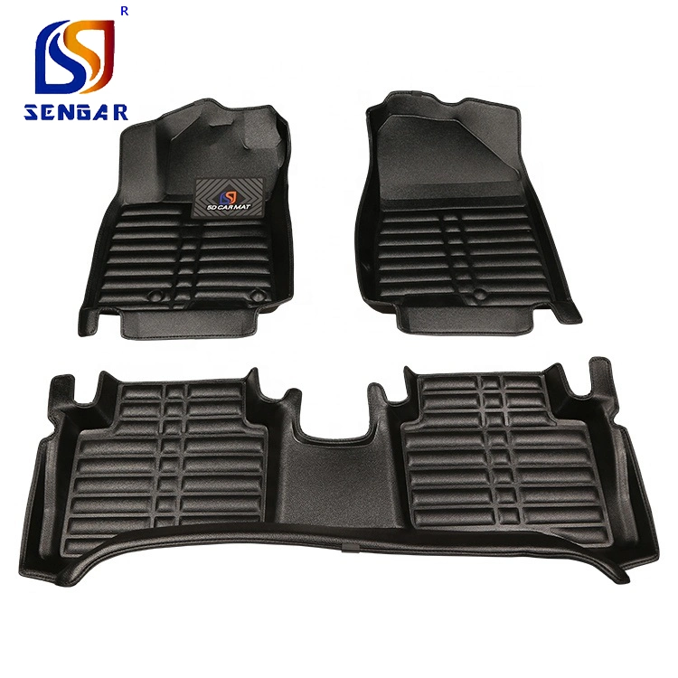 2021 Car Accessories Interior 5D Car Mats for Fortuner PVC/Plastic, PVC Surface &EVA/XPE &Anti Slip Fabric Full Set 3 PCS Tesla