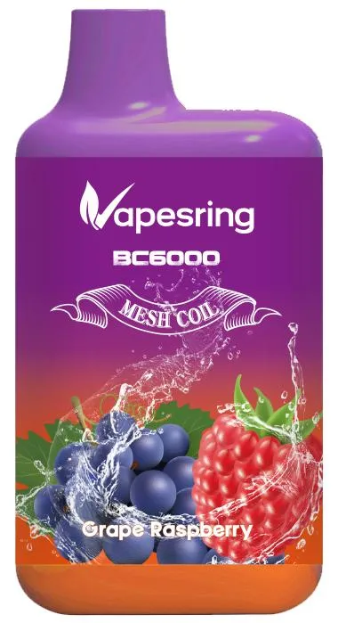 Original Vapesring Bc6000 Puffs Dispsoable Vape Pen vape with 2% Nicotine