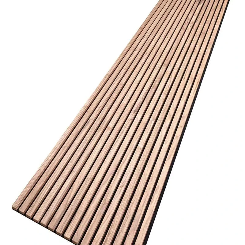 Eco-Friendly Slat Wood Panel Akupanel Veneer Pet MDF Acoustic Panel Polyester Board