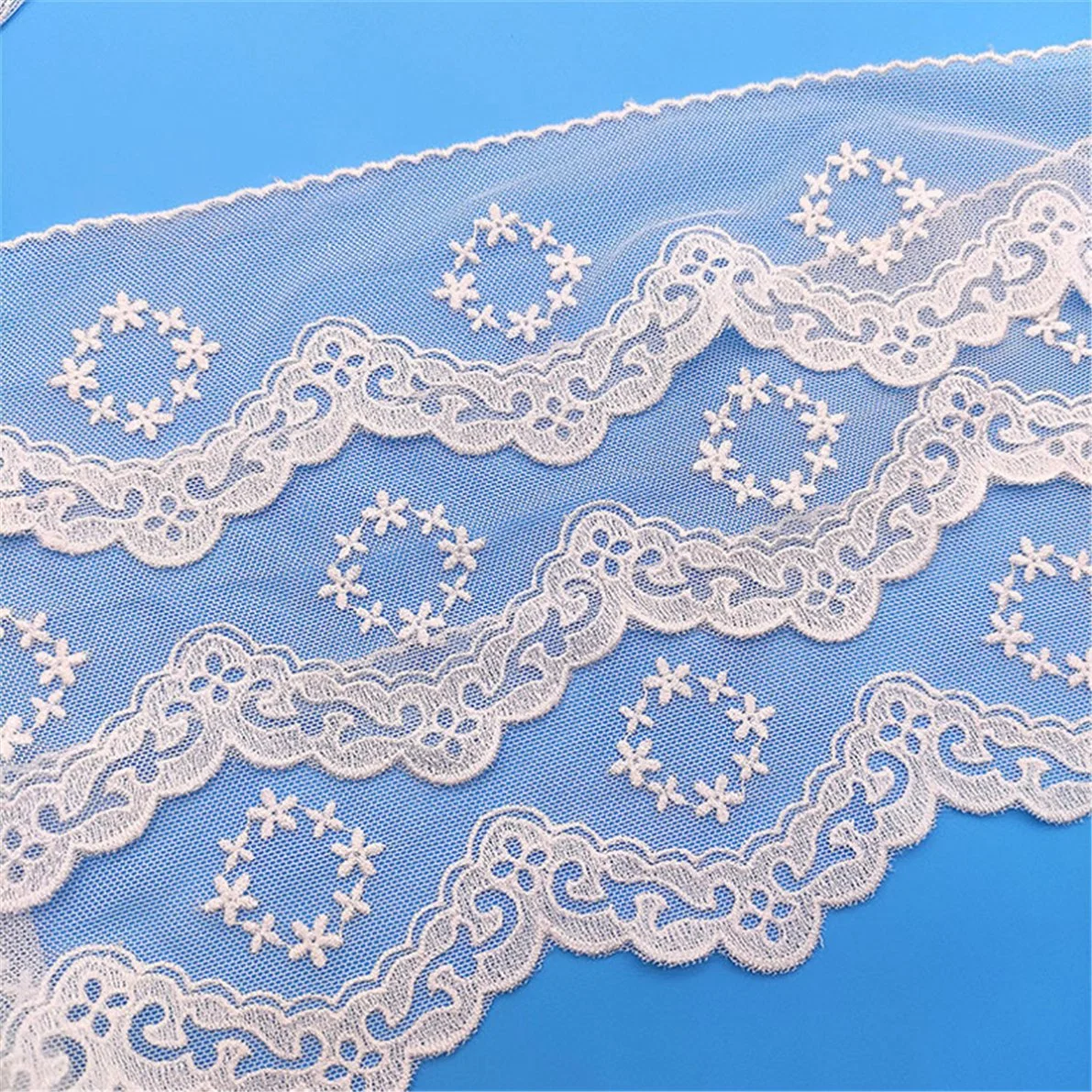 Home Textile Lace Fabric Embroidery Lace for Garment Accessories Wedding Dress