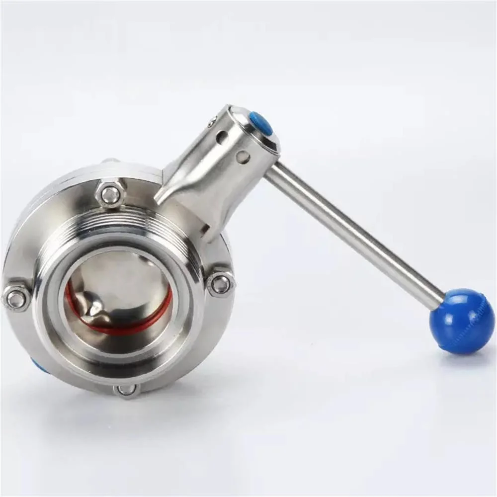 Customized High quality/High cost performance  Stainless Steel Handle Threaded Butterfly Valve