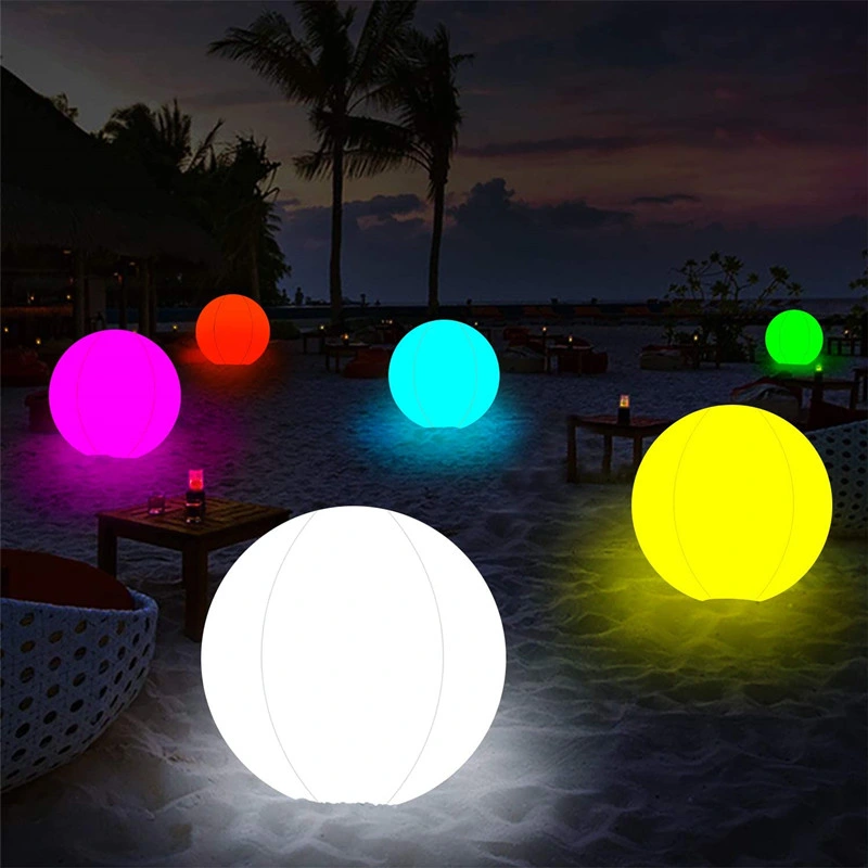 Beach Pool Home Garden Inflatable Glow Beach Balls LED Pool Beach Lights Waterproof Light up Balls