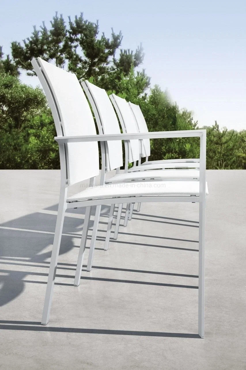 Outdoor Table Aluminum Mech Weaving Outdoor Table and Chair Set