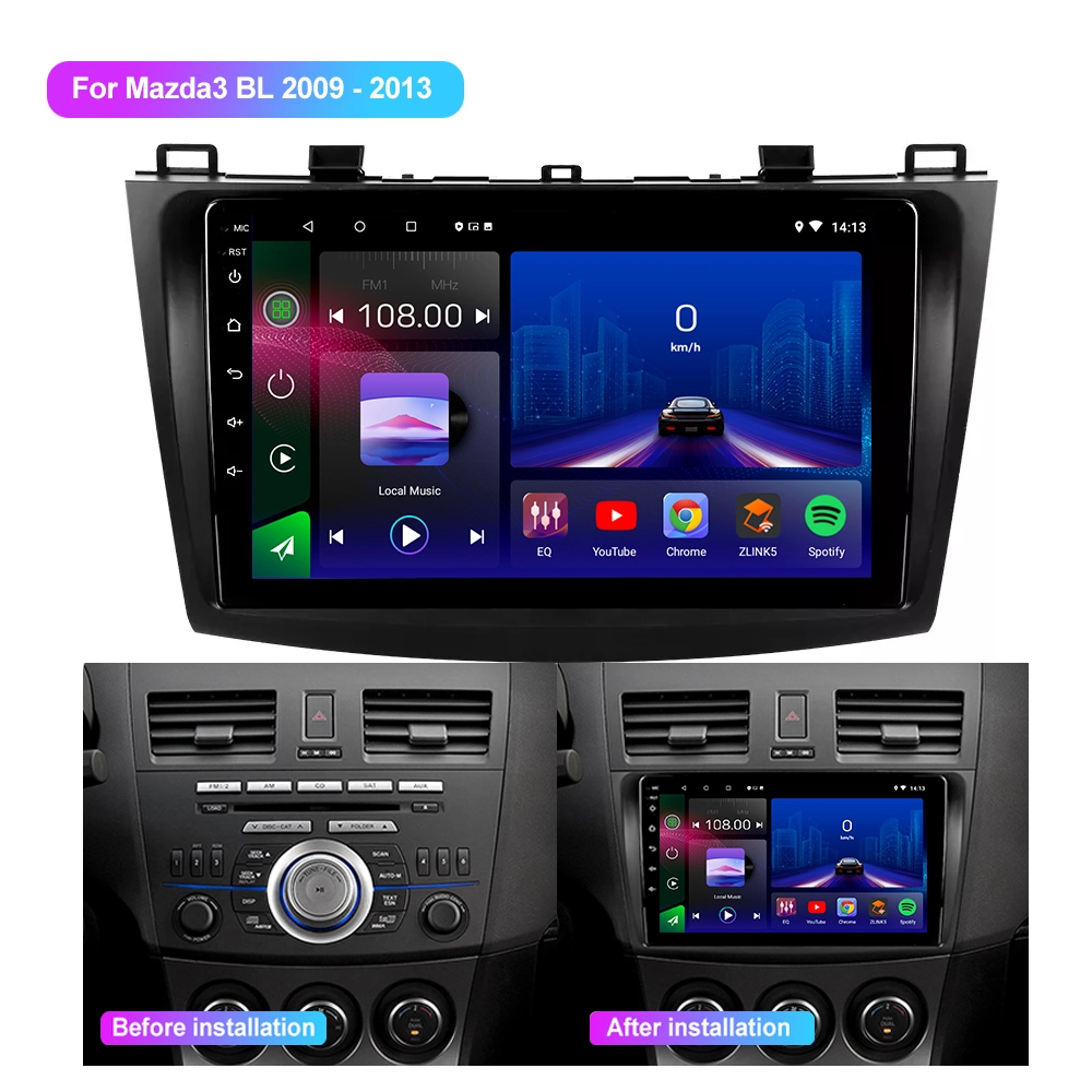 Jmance para Mazda3 Bl 2009 - 2013 Radio de coche reproductor de vídeo multimedia de audio estéreo de navegación GPS Android 9 Lnch