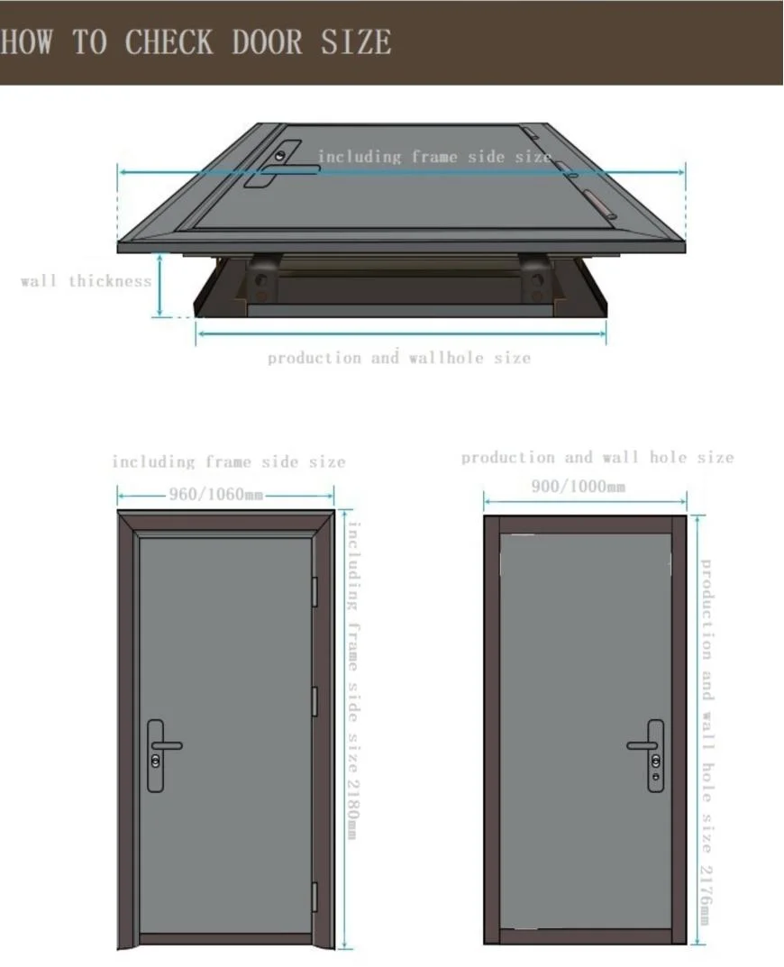 China Factory Single Double New Turkish Design Turquía Entrada exterior Puerta de acero de seguridad de hierro metálico