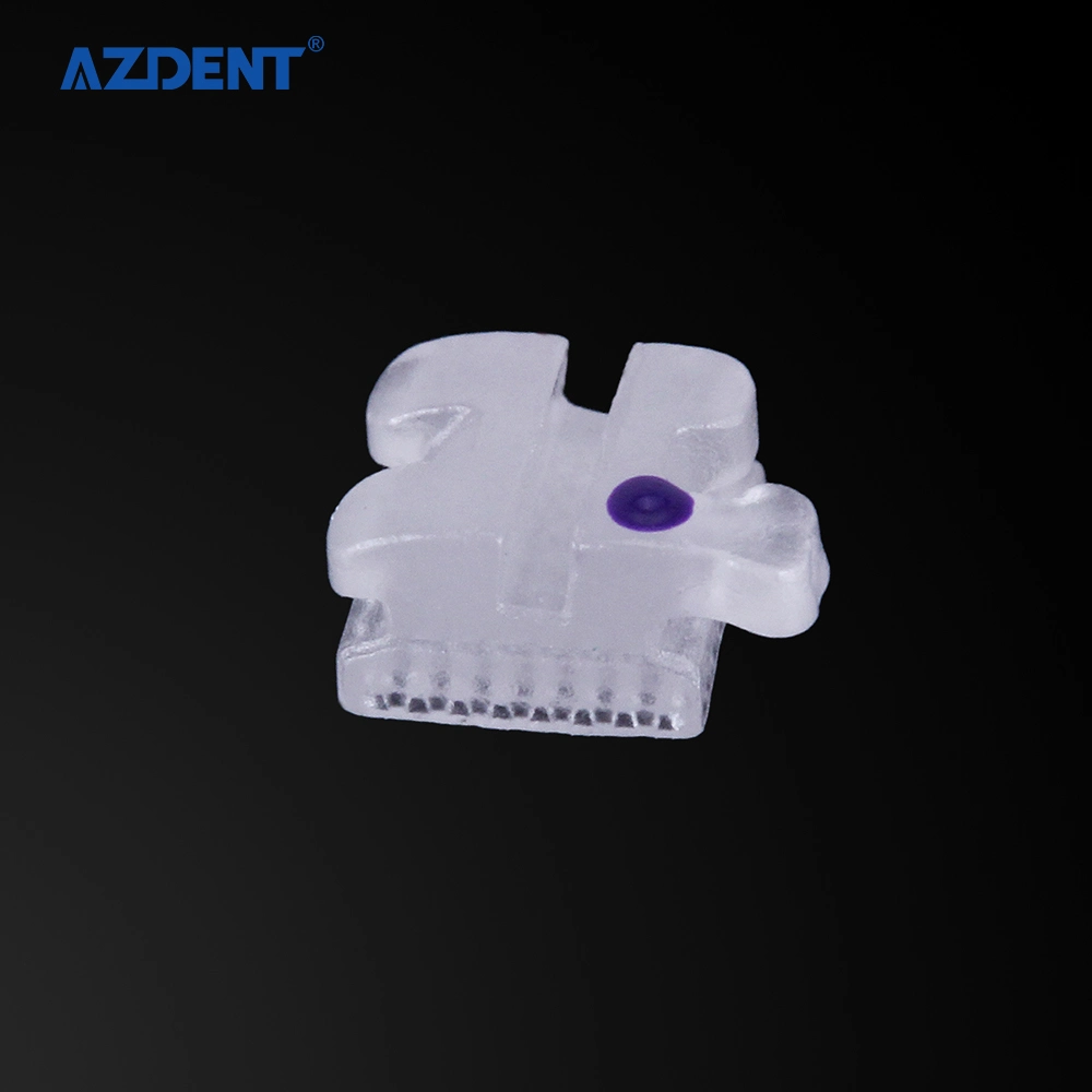 Azdent Dental Brackets Roth 022 Hooks 345 Mesh Base Invisable Clear Ceramic Braces