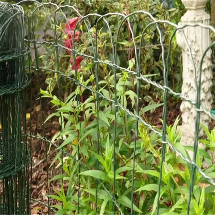 Green Outdoor Decorative Garden Wire Folding Flower Border Fence Panel