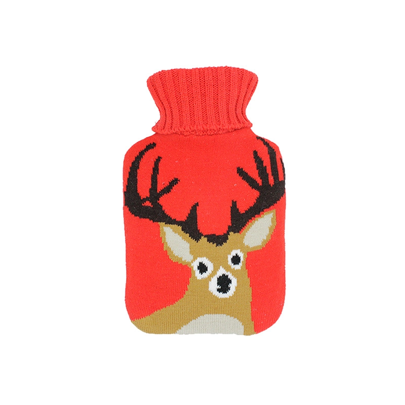 Christmas Gift Rubber Hot Water Bag Cover Knitted Cover