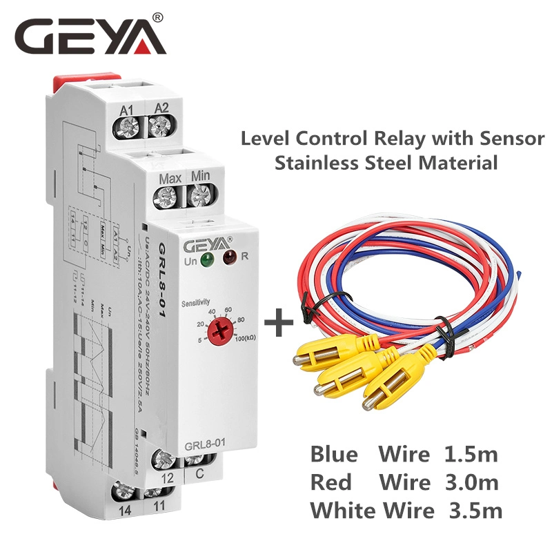 Geya Grl8-01 Liquid Level Sensor with Water Pump Level Controller Circuit Diagram Relay