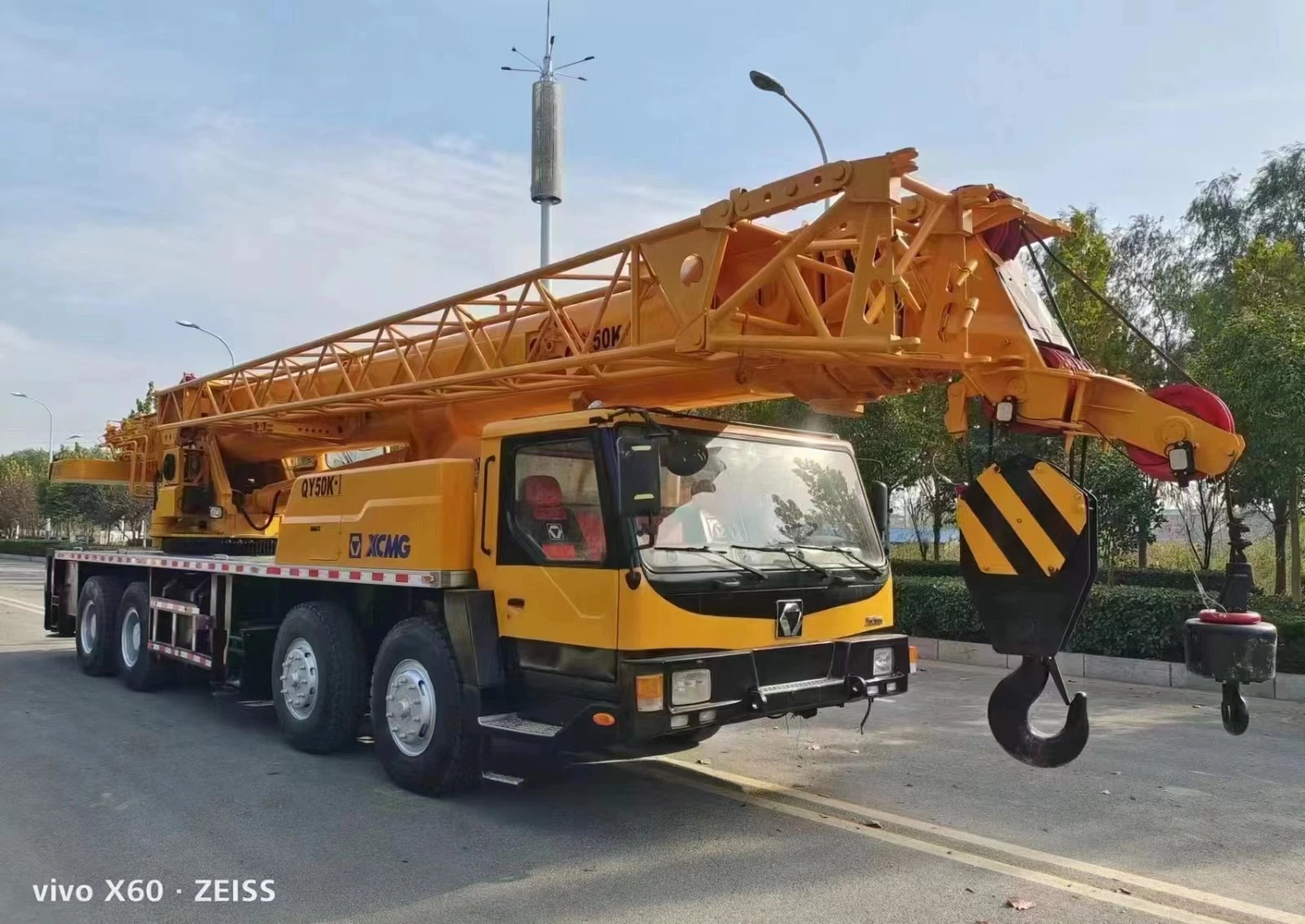 Used Truck Crane Mobile Crane Qy50 5t Chinese Brand Strong Energy Good Working Condition Construction Machinery Qy50kc