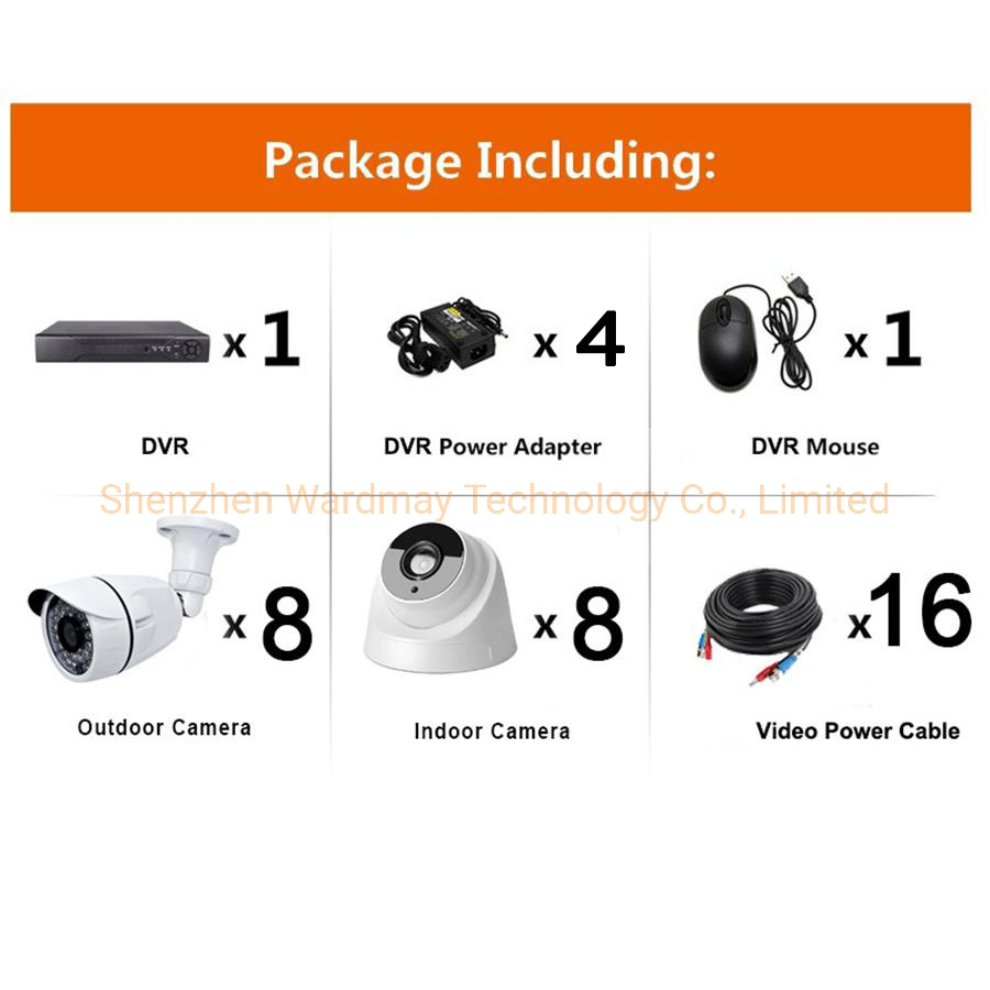 Wardmay 16 Channel Home Security 4MP Ahd CCTV Camera System