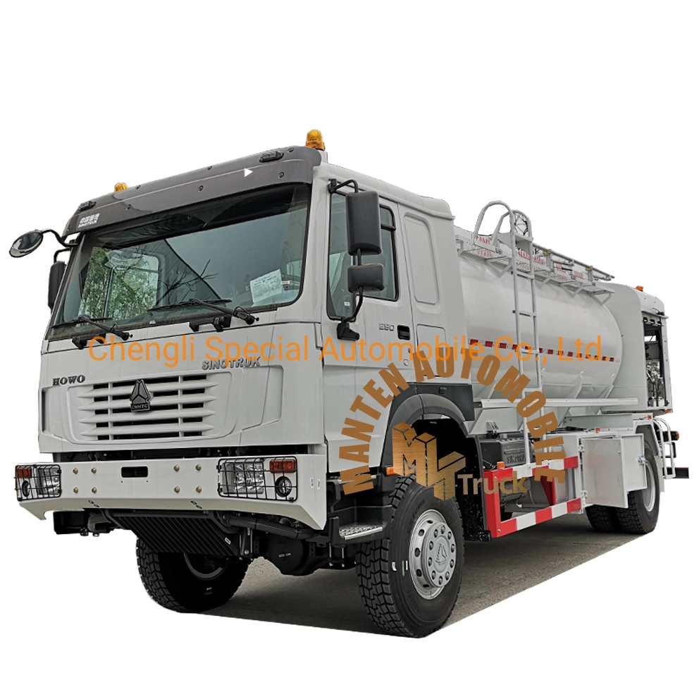 Sinotruk HOWO 4X4 371HP 3000liters Mobile Lubricant Oil Tank Truck with Air Compressor