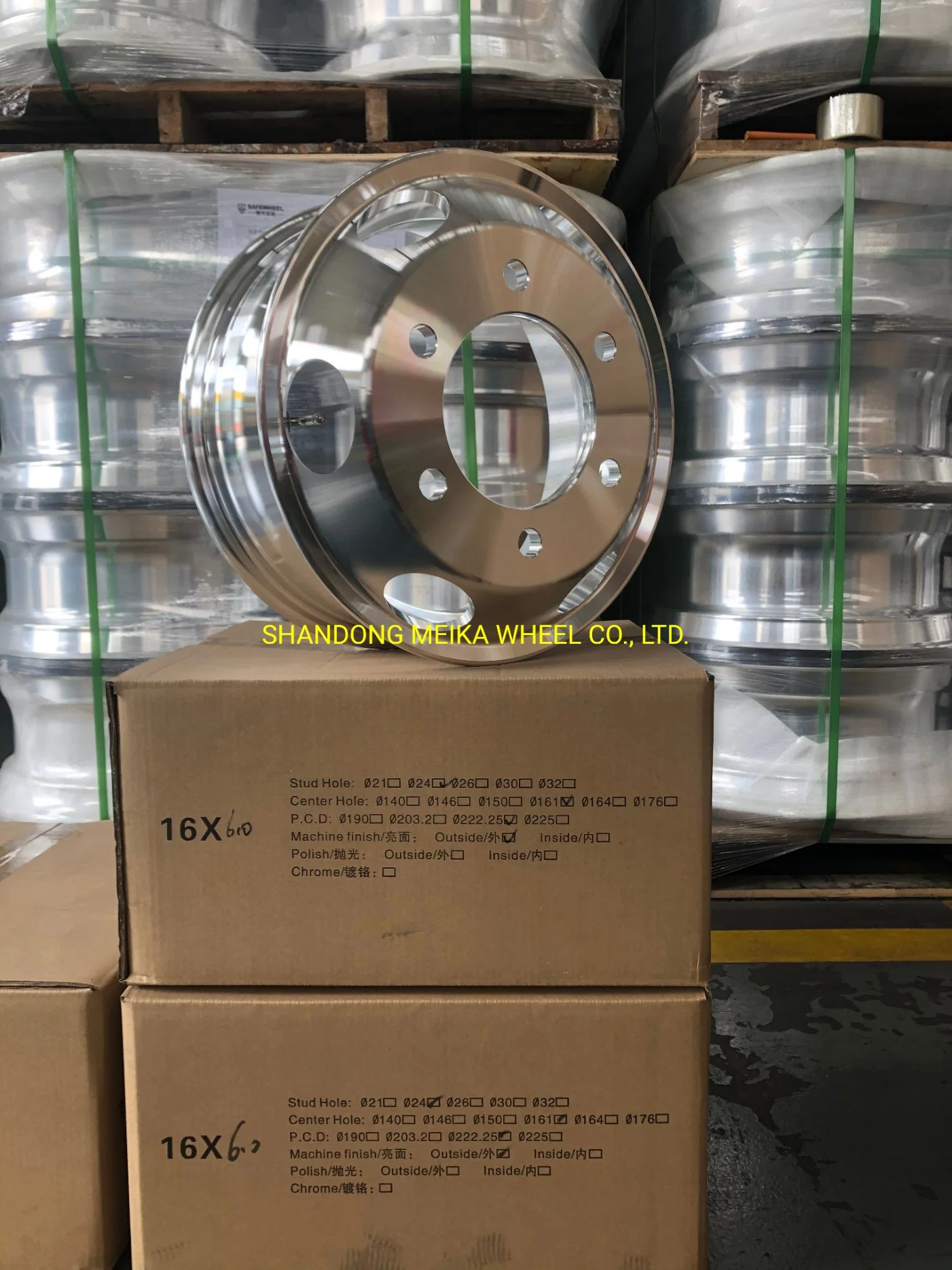 Exports to America, Russia, Europe, Africa Forging Aluminium Alloy Wheels Hub Truck 16.0X6.0