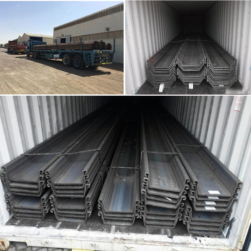 China Supplier Q235 Q355 9m 12m 15m 18m 24m DIN, JIS, AISI, ASTM, GB, BS Type II Type Iiii Z Type U Type Larsen Steel Sheet Pile /Piling for Flood Protector