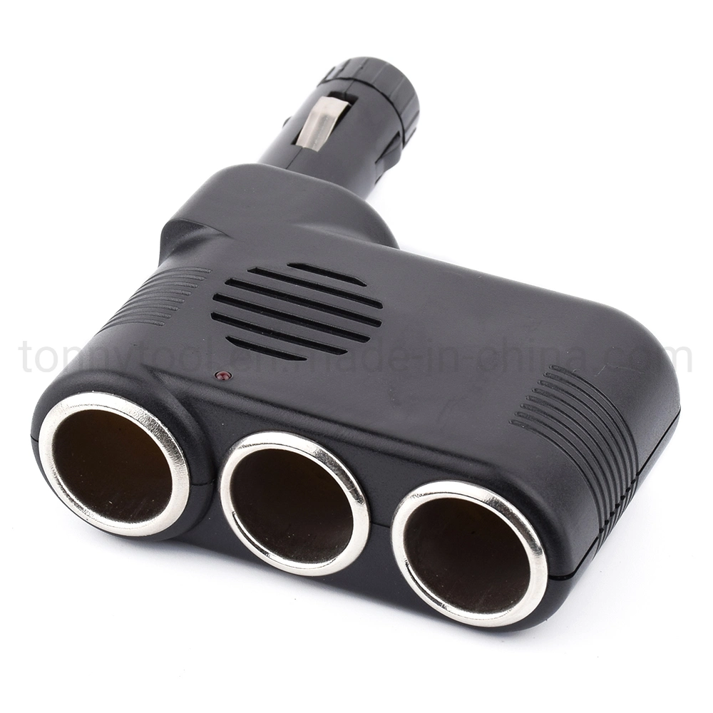 3-socket Cargador de Coche adaptador divisor, 12V/24V DC toma múltiple salida de mechero de coche divisor, Toma de corriente extensor divisor