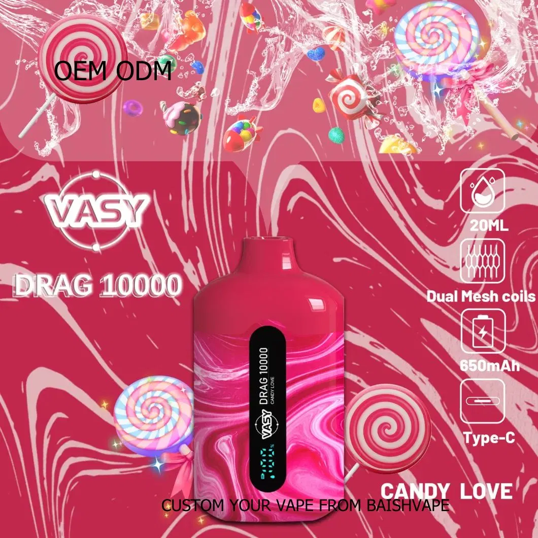 Vasy Drag 10000 Puff Zbood شعار مخصص Pi7000 Legend-S اسحب المبخر Geekvape Stlth Disposable/Chargeable Vape