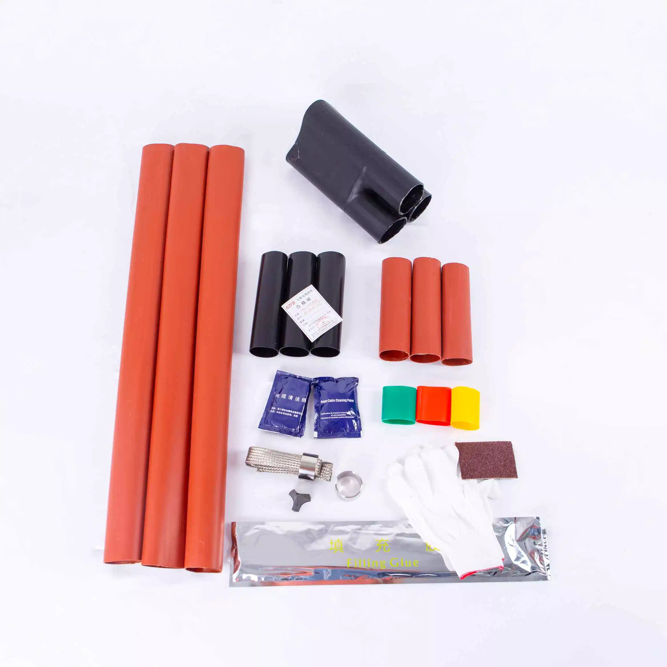 Cable Accessories 3 Core Outdoor and Indoor Heat Shrink Termination and Joint Kit