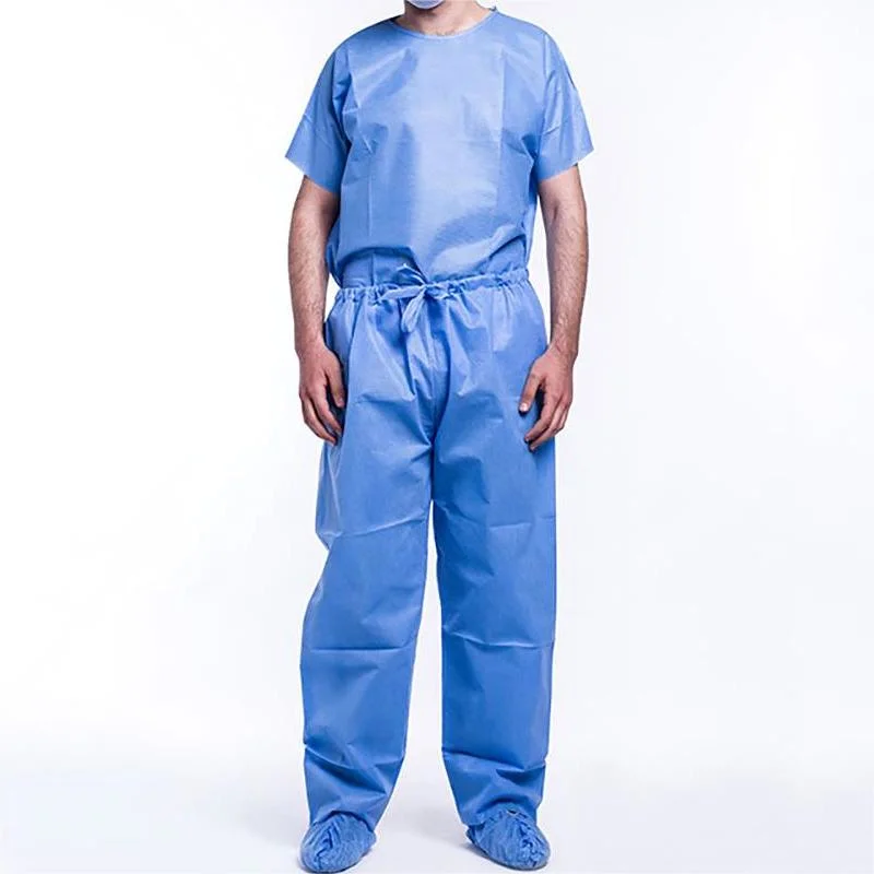 Reversible Unisex bata quirúrgica trajes Scrub uniformes médicos desechables, se adapta a la Ropa traje Scrub