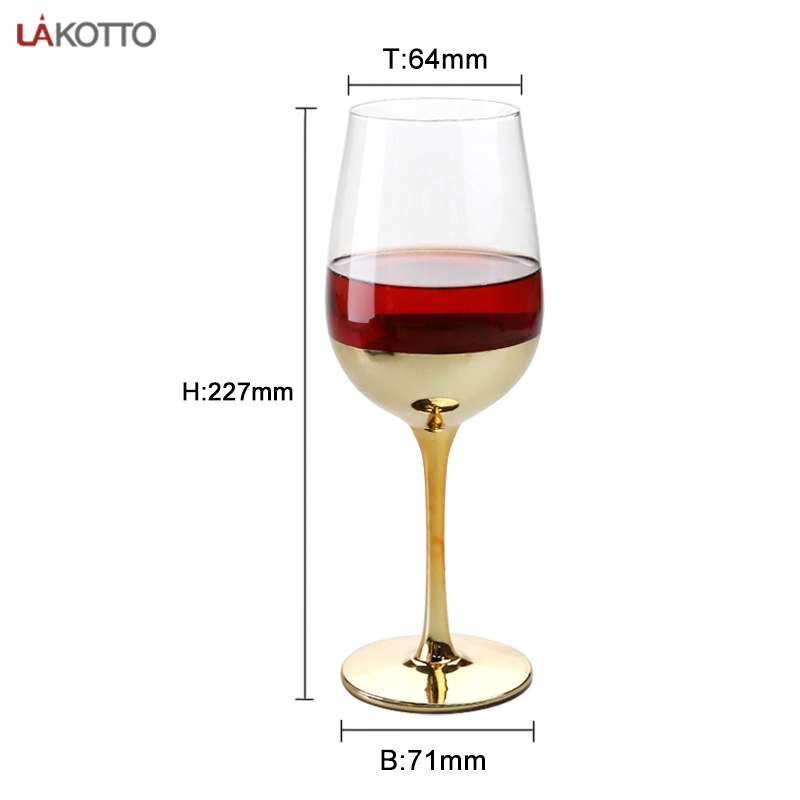 Cycle de fantaisie de luxe unique 460ml Handmade Electroplated Or Rose Cristal découlait gobelet Verres à Cocktail de verres à vin