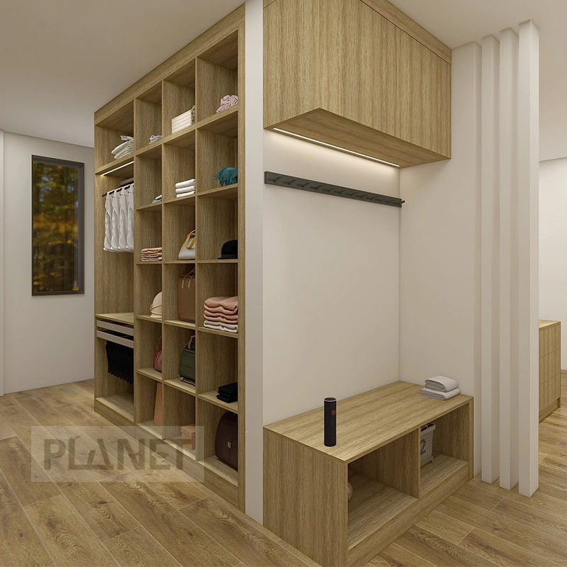 Planet Custom Open Design Armario portátil armario armario armario ropa Armario Cabinet Armario de madera