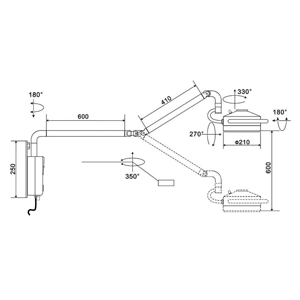 Approved Medical Equipment Shadowless Surgical Lamp LED