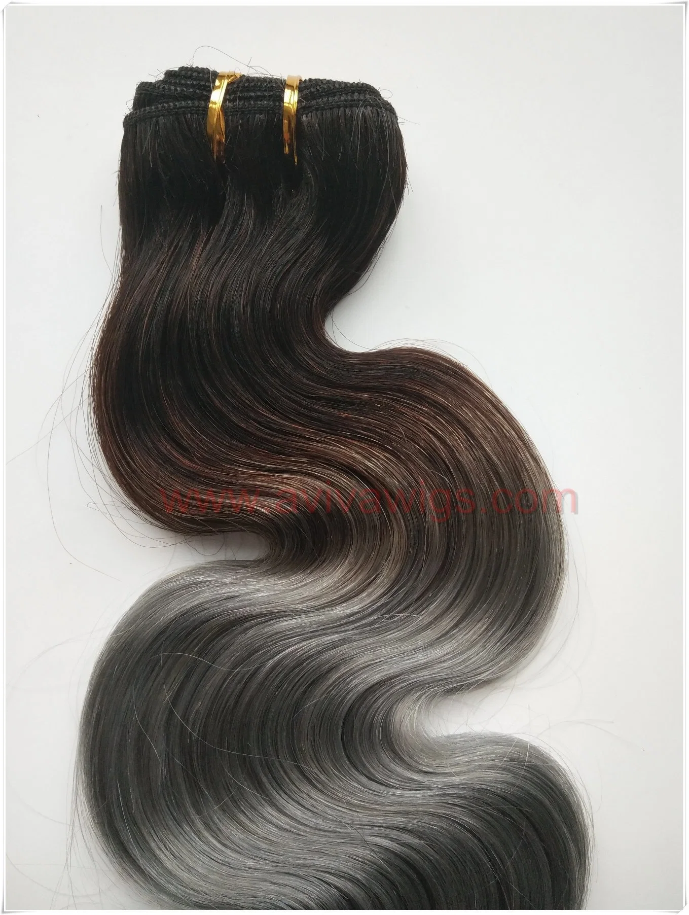 Ombre Brazilian Hair Extension Body Wave Hair 1b/Grey Remy Grey Human Hair