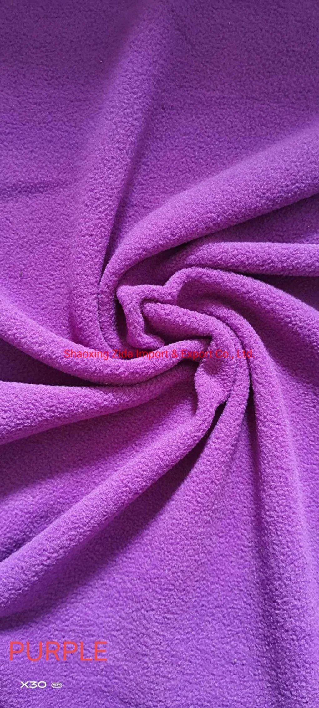 100% Polyester DTY150d/144f Polar Fleece Double Side Brush One Side Anti-Pilling