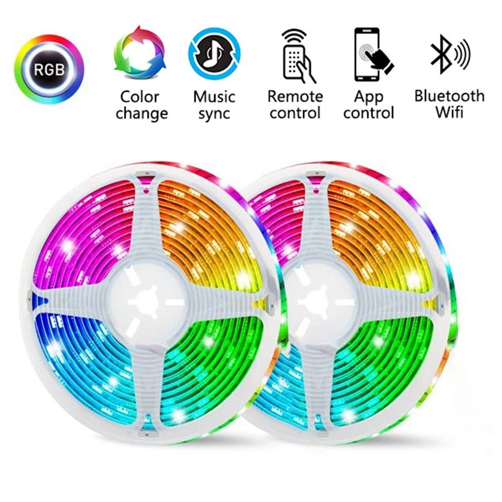 5050 RGB LED Strip Light 12V 60LED/M Flexible Waterproof LED Strip