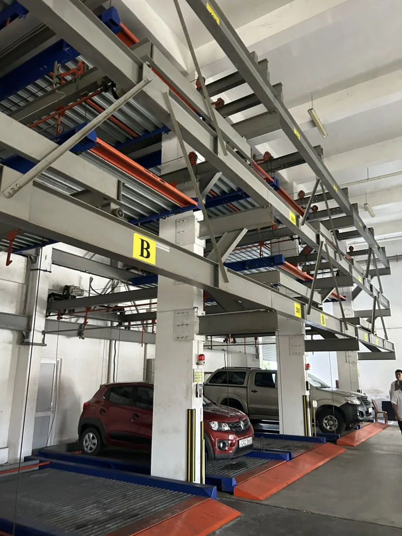 Multi-Level Semi Automatic Puzzle Stereo Car Parking System