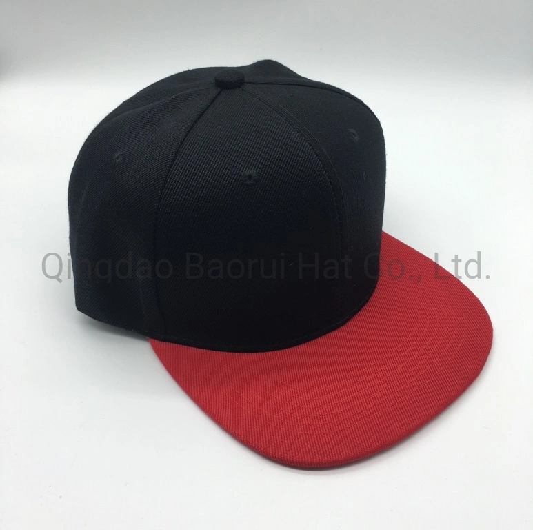 La promoción de acrílico de contraste en blanco Snapback Caps gorras de béisbol