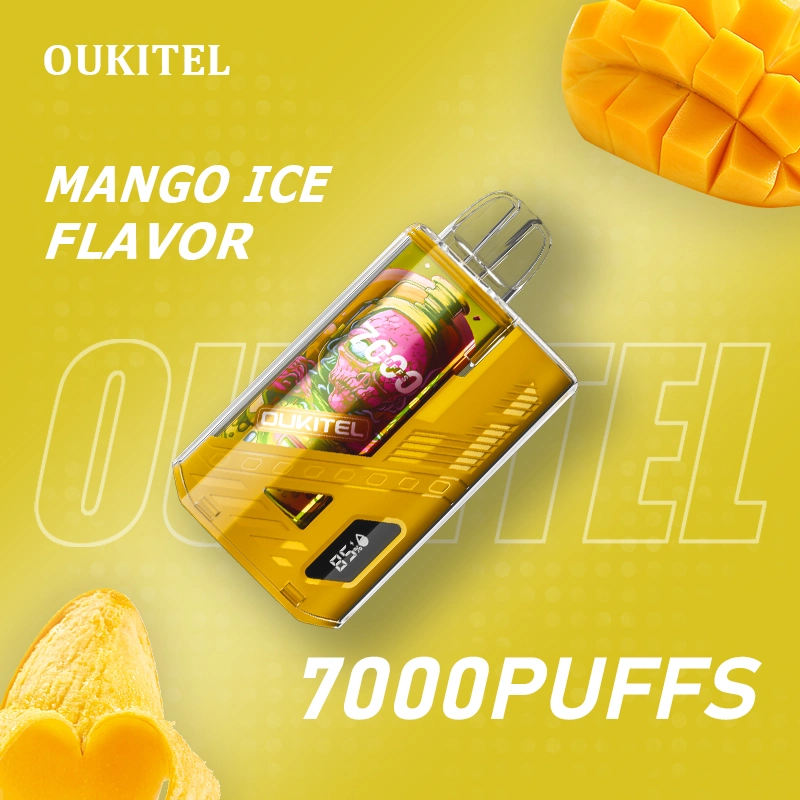 2023 Nueva pantalla LED Oukitel 7000 Puffs Plus Atomizer Shenzhen Vacío E Cigarette lápiz vaporizador personalizado al por mayor Descardo barato VAPE