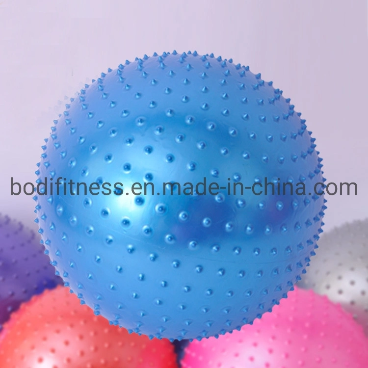 Natur Gummi Fitness PVC Spiky Yoga Massage Ball für Fitness-Studio Yoga Ball Für Übungsmassage