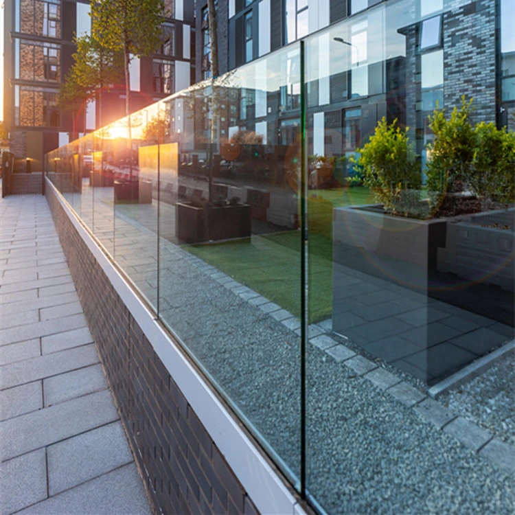 Apartment Balcony Railing U Channel Frameless Glass Fence