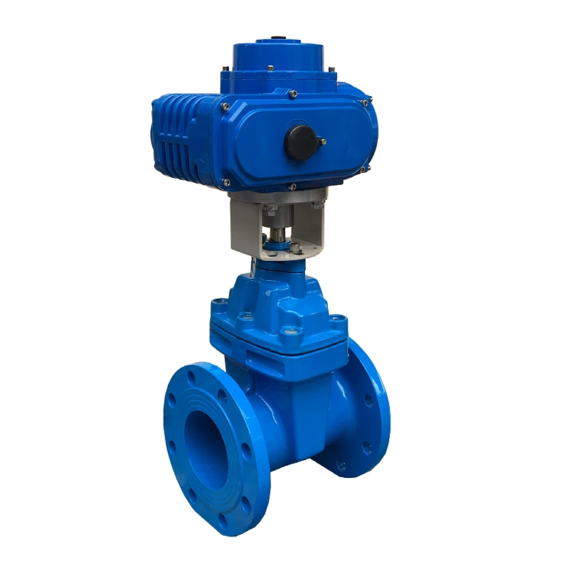 PTFE Seat Soft Sealing Ggg50/Ggg40 Ductile Iron Flange End Electric Gate Valve