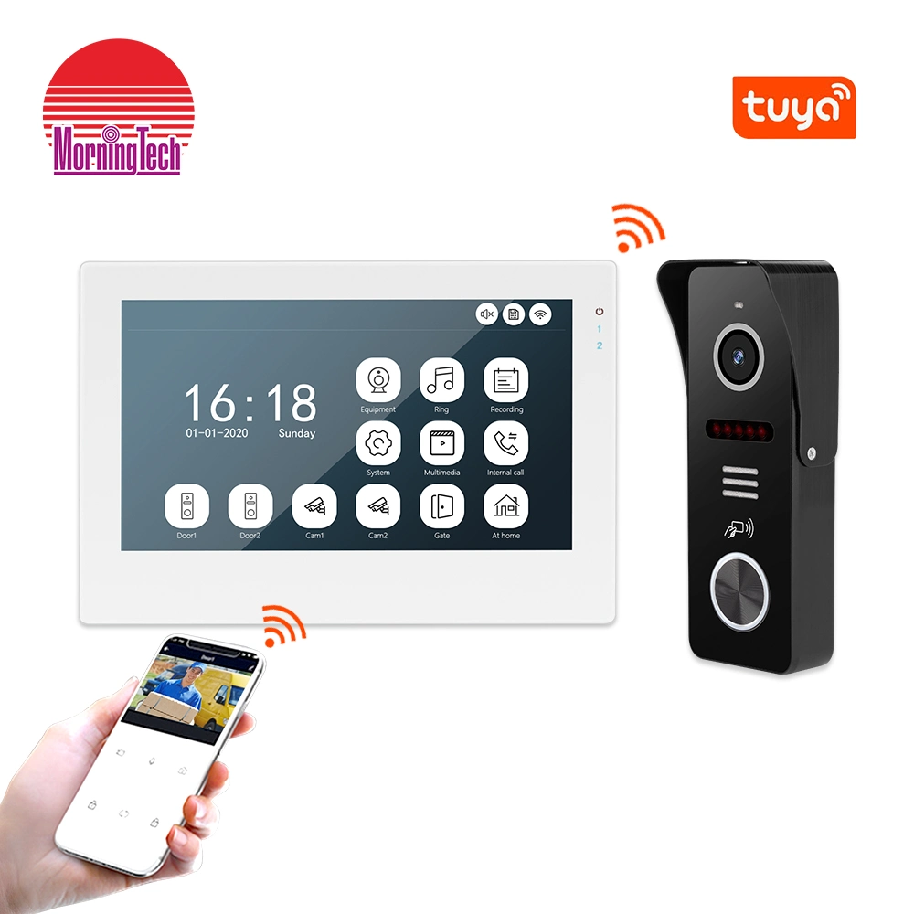 De gama alta Nuevo Diseño Tuya Smart Video portero Intercom System WiFi Timbre de video