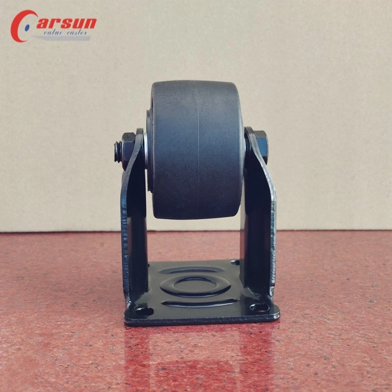 Customized Low Gravity Casters 3 Inch Black Nylon Rigid Castors High Load Caster Wheel