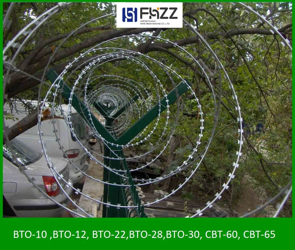 Concertina Razor Barbed Steel Wire Fence for Factory Safety