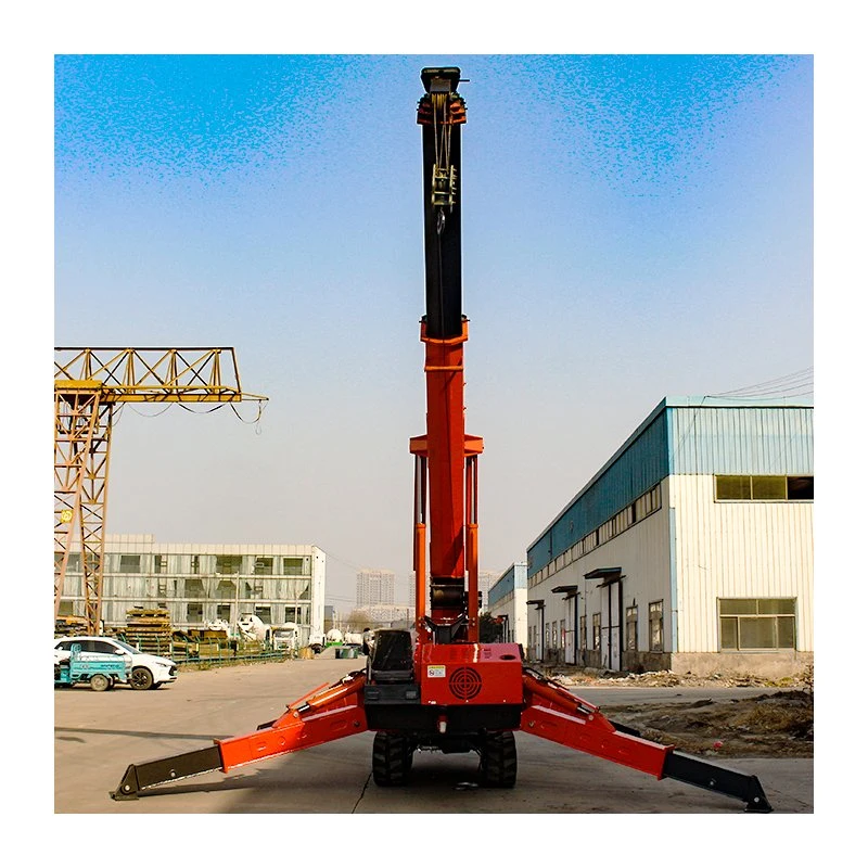 CE/EPA 1.2/3/5/8ton Spider Crane Crawler Crane with Hydraulic Telescopic Outrigger New Condition Spider Crane Small Construction