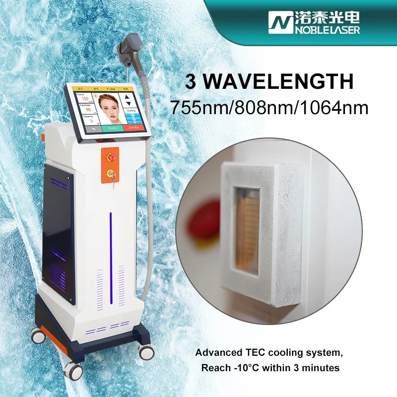 Hottest Factory Price High Power Painless Air Cooling Ice Germany Medical Distributor Alexandrite 4 Waves Diode Laser Hair Removal Machine Beauty Equipment