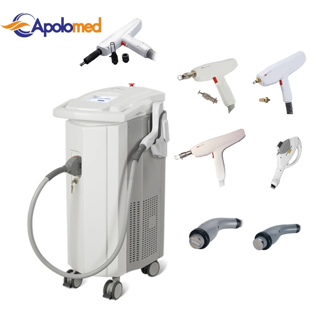 Laser de 1064 nm 2940 nm e-Light IPL RF ND YAG Laser multifunções Máquina, rejuvenescimento da pele e Remoção de pêlos