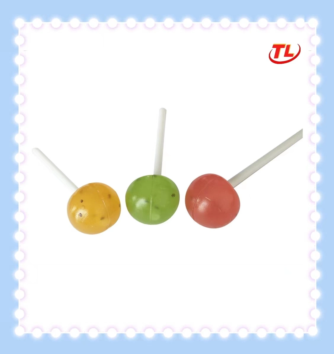 OEM Lollipop Fruit Hard Candy with Mix Fruit Flavor with Safe Paper Stick