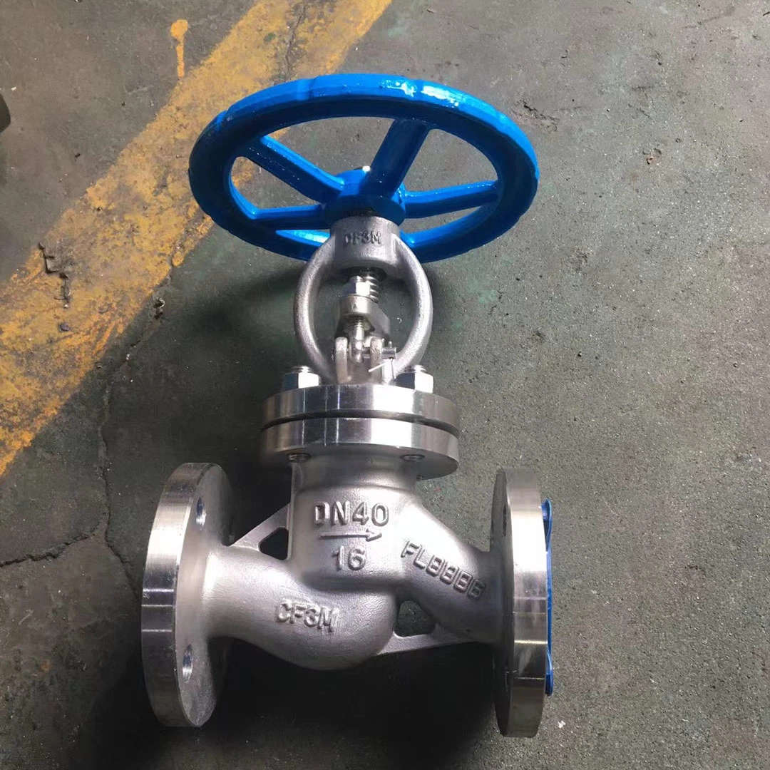 Stainless Steel 316 Spring Water Pipe Control Manual DN40 Flange Globe Valve