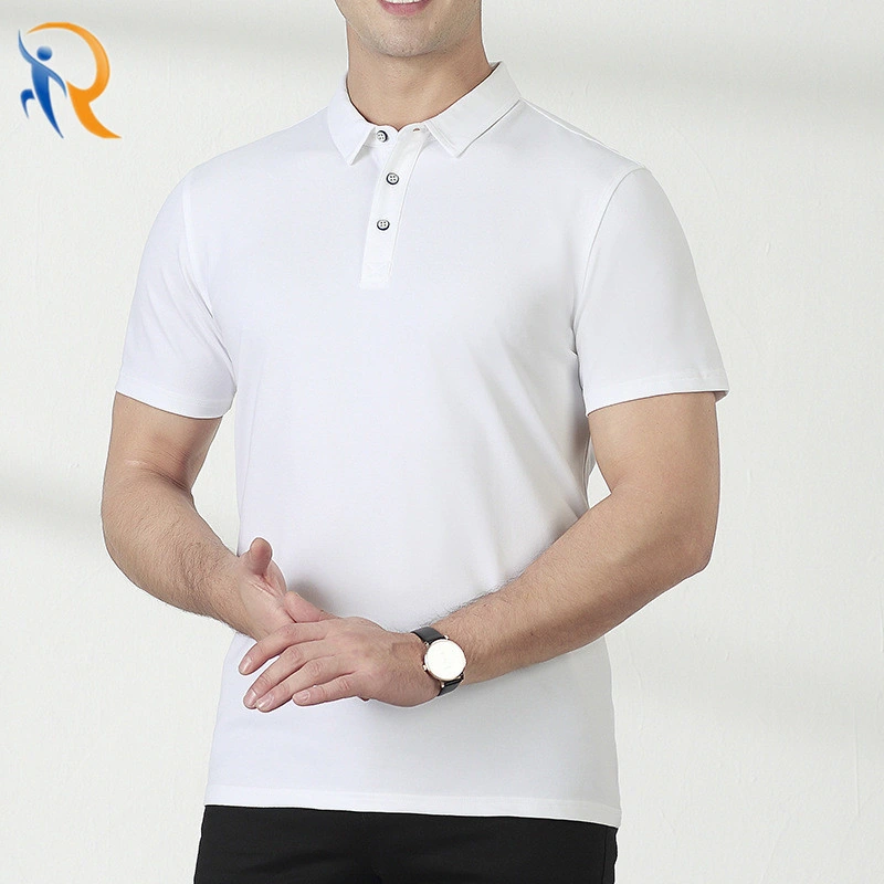 قميص بولو الرجالي غير الرسمي قميص جديد أنيق للرجال ذو سطح مرتخي أنيق قميص بولو مصنوع من القطن الملون JKT-146