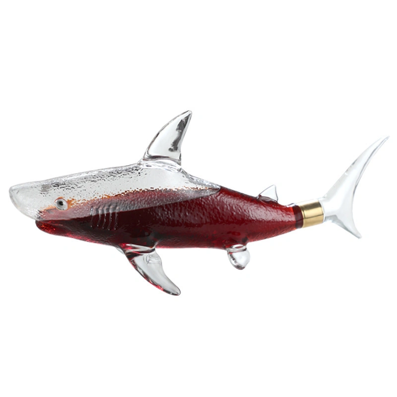 38years Factory Antique Shark Design Creative Decanter Wine Glass Bottle Set 300/1000ml