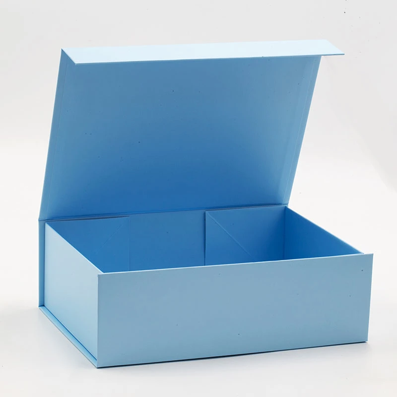 Foldable Magnetic Box Paper Gift Box Blue Wholesale/Supplier Custom Logo Premium Luxury Cardboard Paper Gift