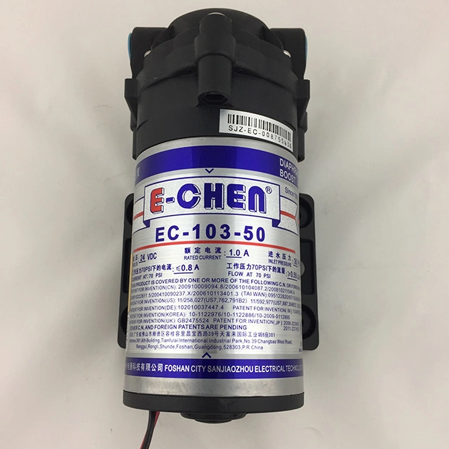 E-Chen Diaphragm RO Booster Pump 150 Gpd 1.4 L/M Home Reverse Osmosis System Ec103